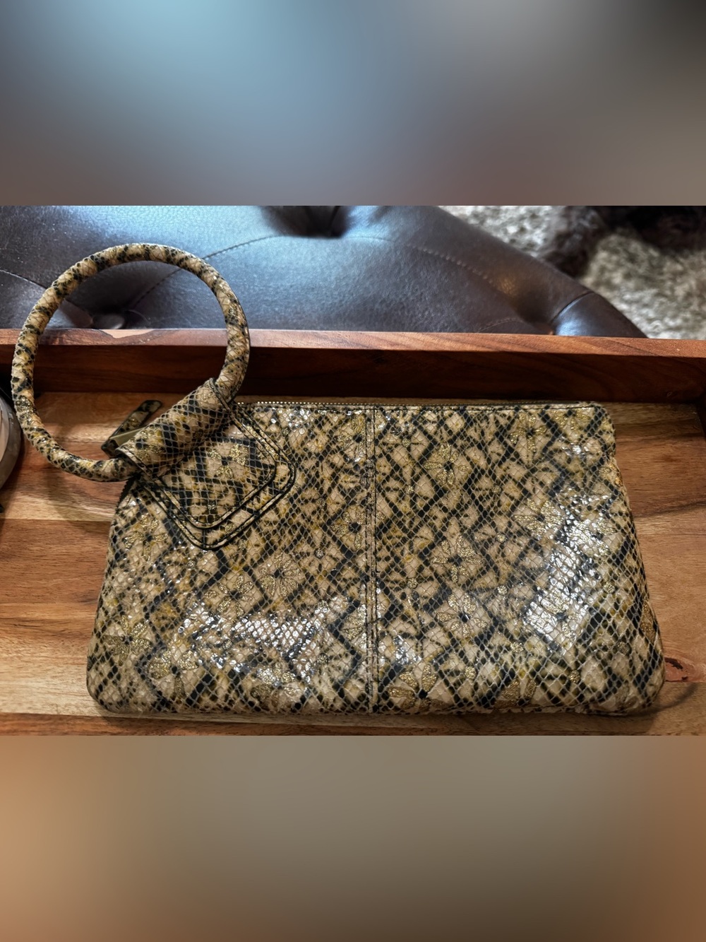 HOBO International Sable Wristlet Clutch in Twinkle Print